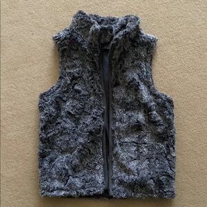 Fuzzy Gray Sleeveless Vest